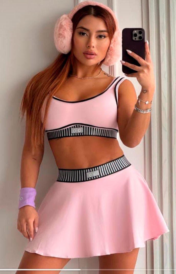 Conjunto Falda y Top Rosado