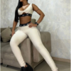Conjunto Beige top y pantalon