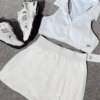 Conjunto Blanco falda prensada y Top