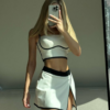 Conjunto blanco top y falda