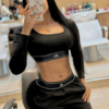 Conjunto negro buso y pantalon ancho